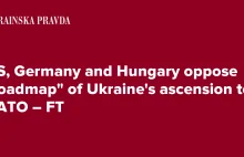 USA, Niemcy i Węgry przeciwko "mapie drogowej" do NATO dla Ukrainy