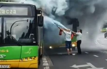 Poważny pożar autobusu MPK w Poznaniu [Nagranie] |