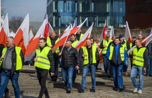 Rolnicy na ulicach Gdańska. Protest Pomorskiej Izby Rolniczej i Agrounii