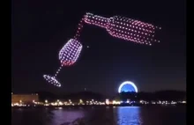 Setki dronów tworzą fantastyczne obrazy na francuskim Festiwalu Wina [film]