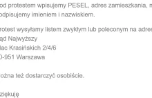Protest wyborczy - do jutra (poniedziałek 16 czerwca) można wysłać list!