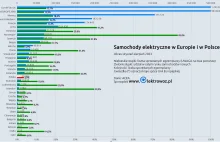 Elektryki w sierpniu w UE stanowiły 21% sprzedanych nowych aut, diesle tylko 11%