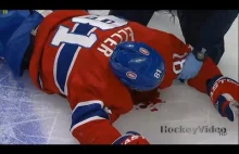 Brutalny faul w hokeju