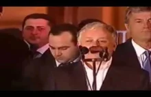 Lech Kaczyński broni szemranego typa Micheila Saakaszwiliego