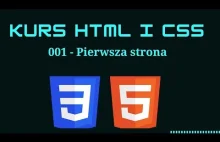 Kurs HTML i CSS 001 - Pierwsza strona