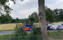 VIDEO | Stłuczka samochodów technicznych na drugim etapie Tour de Pologne