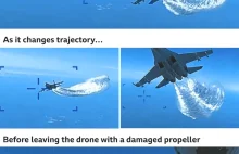 Video shows moment Russian fighter jet hits US drone over Black Sea - BBC News