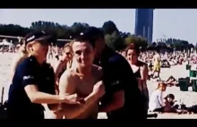 Nieudolna Interwencja POLICJI w Gdyni na plaży Zwała 06.2013