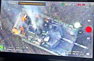Pierwszy ukraiński Abrams zniszczony. 10 mln rubli nagrody dostanie operator dro