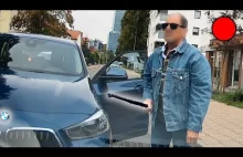 Tu jest kałuża, a Ty masz gorsze auto... kierowca BMW grozi pałką