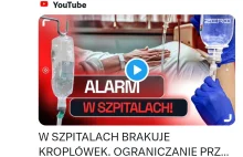 Alarm: dramatyczna sytuacja w szpitalach. Brakuje nawet kroplówek.