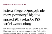 Opozycja nie może powtórzyć błędów sprzed 2015 roku, bo PiS wróci wzmocniony.