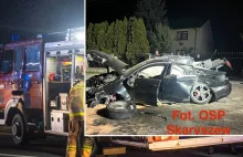 Imigranci utrudniali akcję ratowniczą po wypadku samochodowym.