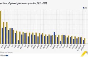 Koszt obsługi długi w UE, Polska na podium