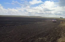 Pożar pola w Byczynie. 10 hektarów zboża strawione w 40 minut