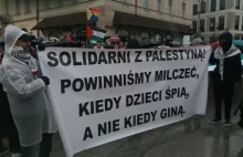 Wiec solidarności z Palestyną. Polska powinna zerwać stosunki z Izraelem