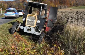 "Nie chciał wracać pieszo z dyskoteki. Ukradł ciągnik, a potem go podpalił"