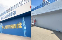 Usunięto mural upamiętniający Powstańców. Miasto mówi, że to był błąd