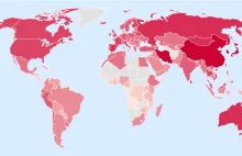 Średnie IQ wg krajów.