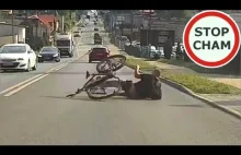 Karma dopadła pedalarza XD