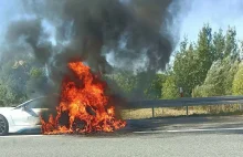 Pożar elektryka zablokował autostradę na Śląsku