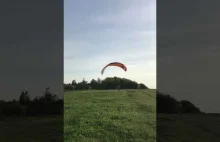 There is no place for failure, paramotor takeoff from the cliff