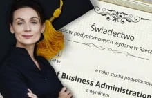 Nowy wojewoda pomorski Beata Rutkiewicz z dyplomem MBA Collegium Humanum