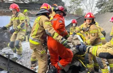 "Zawalił się strop budynku przy Al. Jerozolimskich w Warszawie. Trwa akcja..."