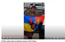 Protest przeciwko blokady na granicy polsko-litewskiej w Wilnie