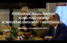 Inauguracyjne posiedzenie Klubu Konfederacji dnia 17.10.2023 r. - YouTube