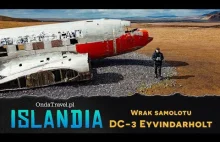 Islandia atrakcje - Wrak samolotu DC 3 C47J Eyvindarholt Islandia co warto