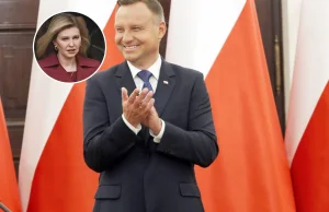 Duda złamał protokół? Ołena Zełenska nie kryła zakłopotania