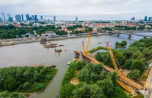 W Warszawie trwa budowa nowego mostu pieszo-rowerowego przez Wisłę - Warszawa -