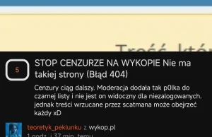Moderacja dała shadowbna w znalezisku w którym informuje że cenzurują wykop