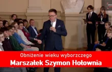 Szymon Hołownia o obniżeniu wieku wyborczego.