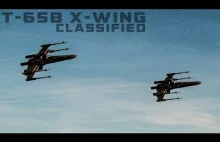 Myśliwce X-Wing przelatujące obok amerykańskiego lotniskowca