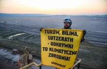 Protest. Polacy i inni aktywiści Greenpeace zajęli koparkę w czeskiej kopalni