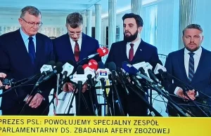 PSL powołuje zespół ds. afery zbożowej. "To odpowiedzialność moderacji"