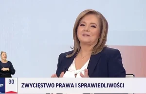 Zachowanie Holeckiej w TVP Info zaskoczyło. "Normalnie dziennikarski wzór"