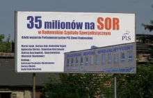 Radom. Radni Prawa i Sprawiedliwości dziękują na billboardach parlamentarzystom