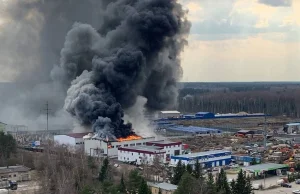 Pożar pod Moskwą. "Doszło do potężnej eksplozji"