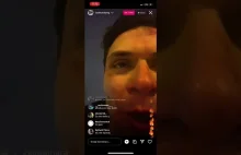 Odurzony dopalaczami Belmondo podczas live'u na Instagramie