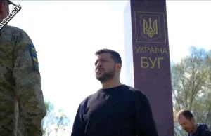 Granica: Prezydent Ukrainy Władimir Zełenski odwiedził nadbużański trójstyk