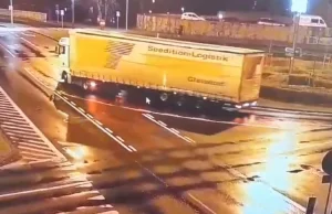 Pijany kierowca tira jechał pod prąd w Pile