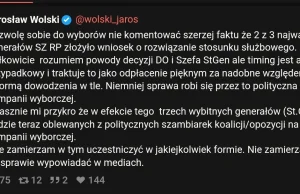 Wolski nie bedzie wypowiadał sie o największym skandalu w polskim wojsku w 3RP