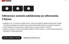 YouTube zaczął w Polsce ograniczać oglądanie filmów z adblockami