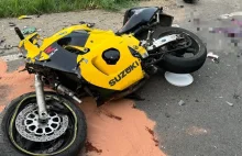 Zderzenie motocyklisty z samochodem osobowym w miejscowości Żaba w