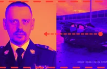 Policja polska. Jeden strzela z granatnika, drugi dachuje na A1