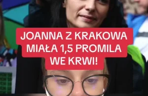 PANI JOANNA Z KRAKOWA miała 1,5 promila!