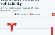 Tesla potrzebowała tylko kilka lat, by przejść od sporych strat, do imponują